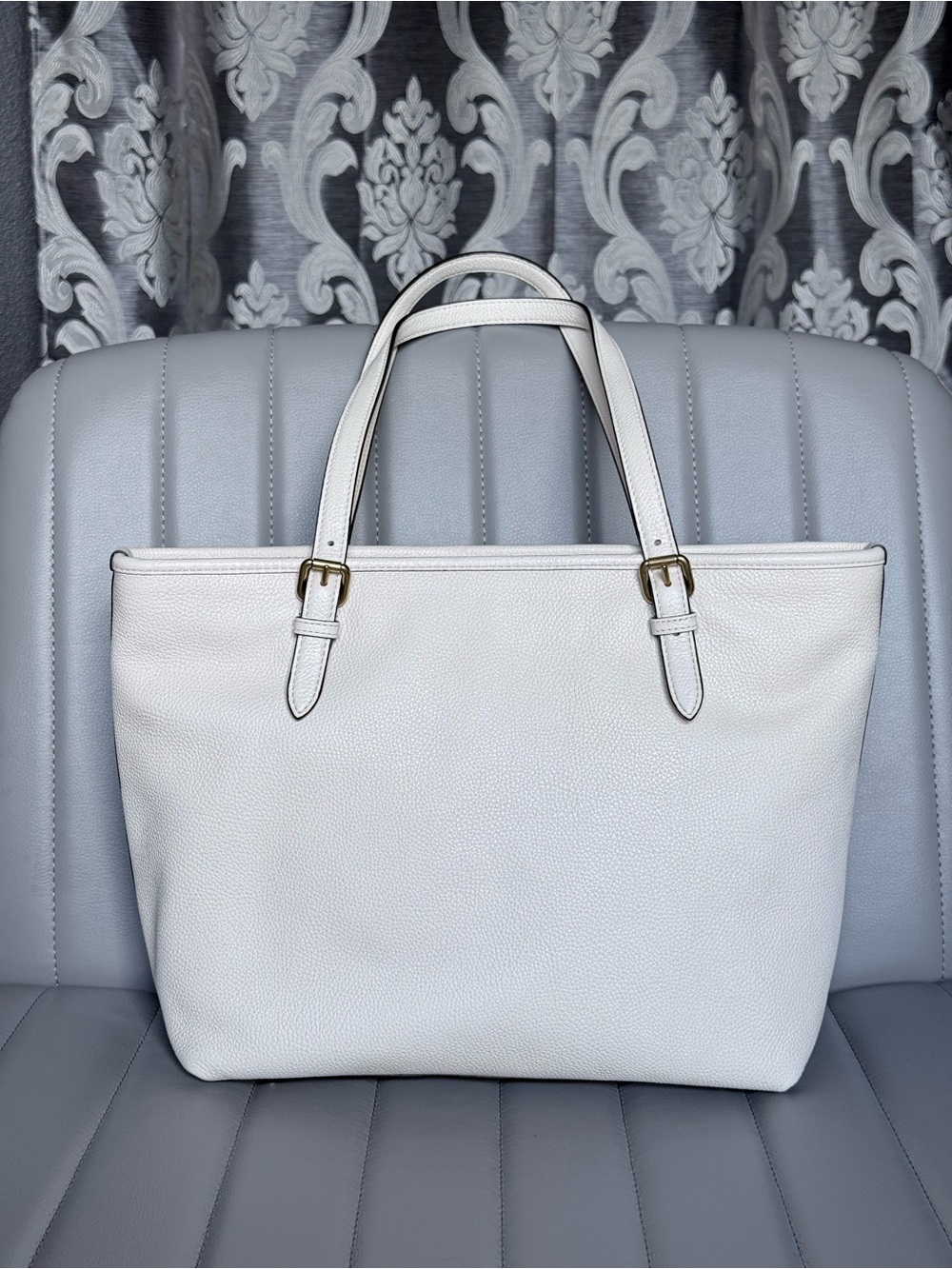 Coach NWOT Taylor Tote Bag Cream Leather - Picture 11 of 12